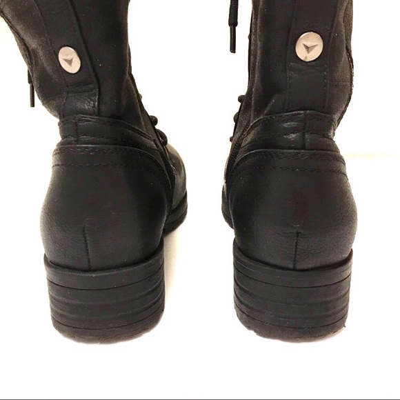 Black tall lace up boots size 7 - Picture 9 of 14